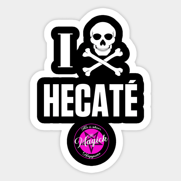 I (Skull & Crossbones) Hecaté Sticker by MagickHappens